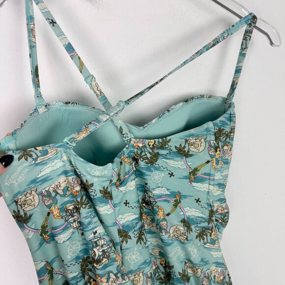 Disney Peter Pan Mermaid Lagoon Retro Swimsuit One Piece Plus Size 0X EUC - Picture 13 of 16